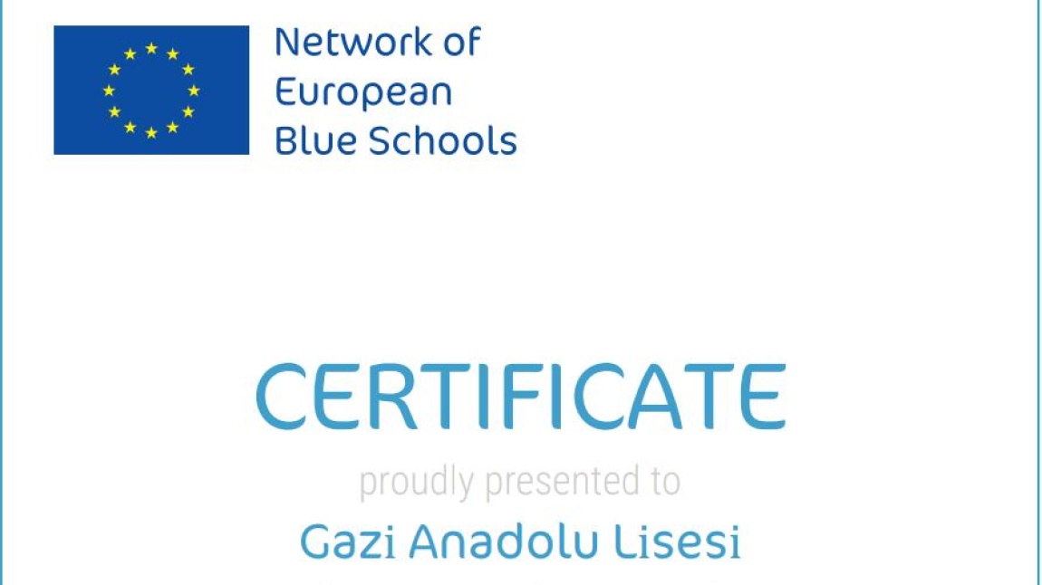 Associated Aquamarine Blue School Sertifikası'na uygun görülmüştür. 